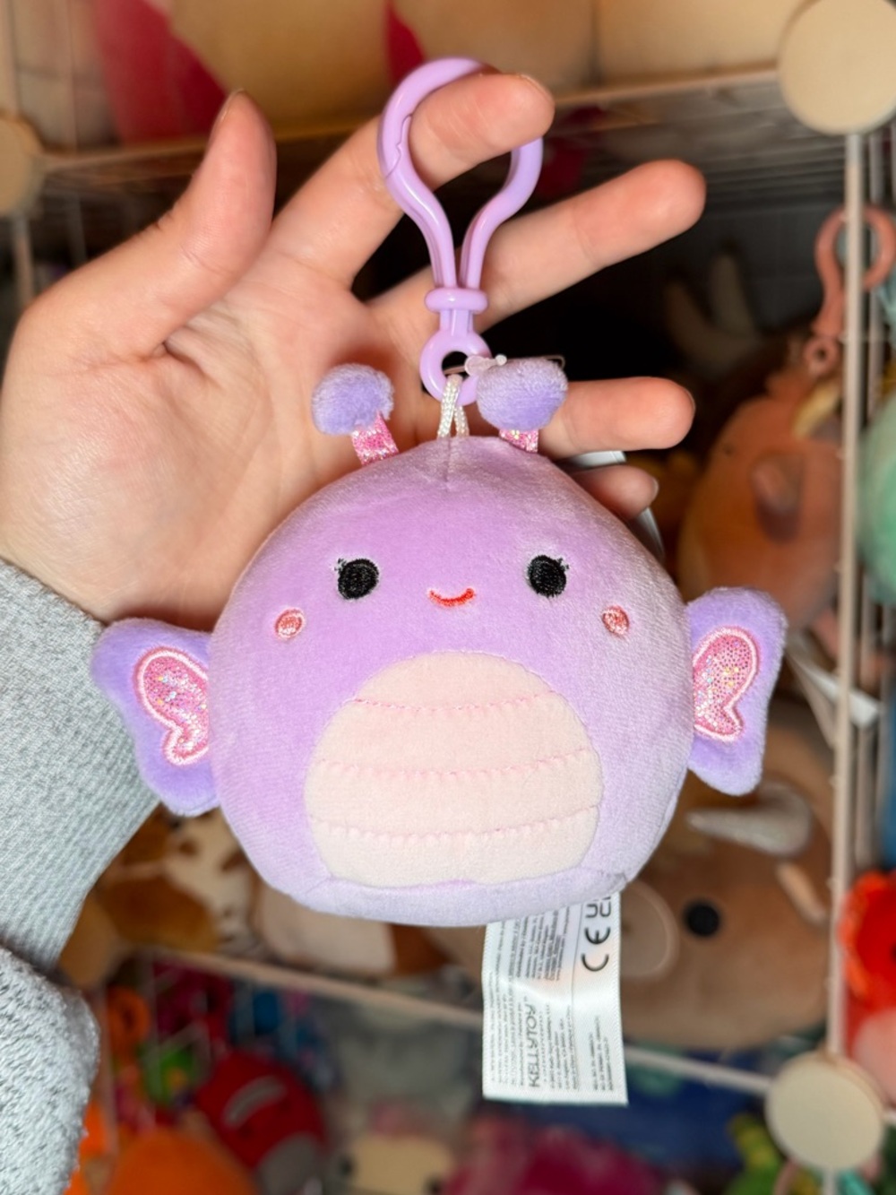 Squishmallows Squishmallow Brenda the Purple Butterfly 3.5" Stuffed Plush Clip